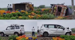 ಅಥಣಿಯಲ್ಲಿ ಸರಣಿ ಅಪಘಾತ