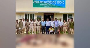 ಬನ್ನೇರುಘಟ್ಟ ಅರಣ್ಯ ವಲಯದಲ್ಲಿ ಜಿಂಕೆ ಮಾಂಸ ಕಟ್​ ಮಾಡುತ್ತಿದ್ದವ ಅರೆಸ್ಟ್