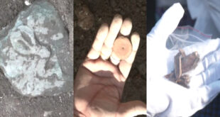 ಲಕ್ಕುಂಡಿ ಉತ್ಖನನ – ಹಸಿರು ಬಣ್ಣದ ನಾಗರ ಶಿಲೆ, ಮಣ್ಣಿನ ಬಿಲ್ಲೆ, ಮೂಳೆ ಪತ್ತೆ