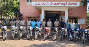 Belagavi: 6.50 ಲಕ್ಷ ರೂ. ಮೌಲ್ಯದ 18 ಬೈಕ್ ಜಪ್ತಿ