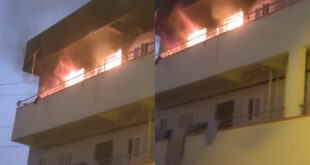 ಸಿಲಿಂಡರ್ ಬ್ಲಾಸ್ಟ್ – ಧಗಧಗಿಸಿದ ಕಟ್ಟಡ, ಇಬ್ಬರಿಗೆ ಗಂಭೀರ ಗಾಯ