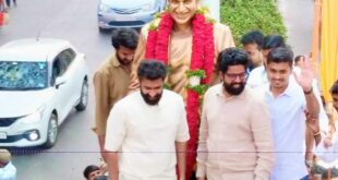 ಪುನೀತ್ ರಾಜ್‍ಕುಮಾರ್ ವೃತ್ತದಲ್ಲಿ ಪ್ರತಿಮೆ ಅನಾವರಣಗೊಳಿಸಿದ ಯುವ ನಟ ವಿನಯ್ ರಾಜ್‍ಕುಮಾರ್