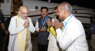 ಬೆಂಗಳೂರಿಗೆ ಕೇಂದ್ರ ಗೃಹ ಸಚಿವ ಅಮಿತ್‌ ಶಾ ಆಗಮನ